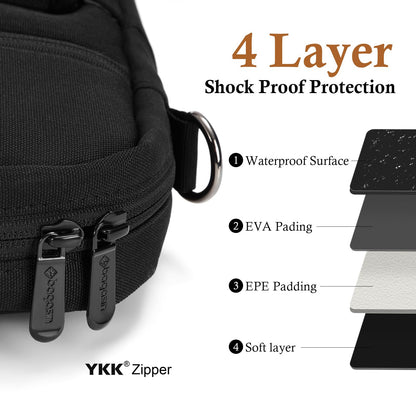 bagasin 15 15.6 16 inch Laptop Computer PC Shoulder Bag Carrying Case, Water-Repellent Fabric Briefcase, Lightweight Toploader, Business Casual or School