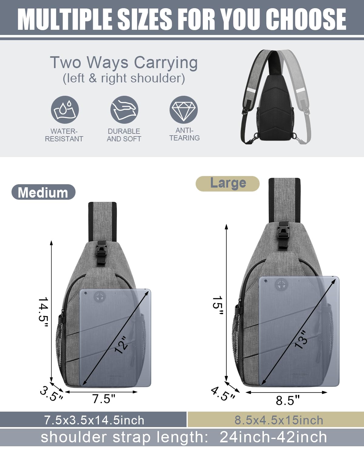 Crossbody Bags for Women Men Trendy Sling Bag Bakpack Casual Chest Bag with Convertible Shoulder Strap