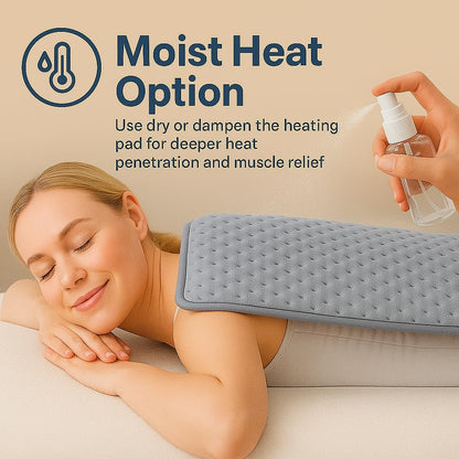 Large Heating Pad,TOPSOSO 20"x40" Extra Large Heating Pad for Back Pain Relief Electric Heating for Period Cramps Shoulders Pain Relief Moist/Dry Heat 10 Heat Setting Auto Shut Off Gift for Women Men