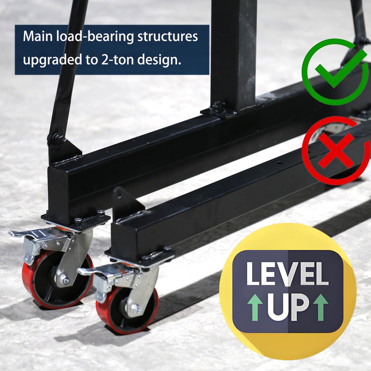 Electrical Gantry Crane 2000 LBS - 8.53 FT Wide，Adjustatable Crane with Electrical Hoist, Garage Crane 1T with Manual Hoist, Trolley, Scale, Sling, Shackle, Hook, Hammerlock Coupling (8.5 FT Width)