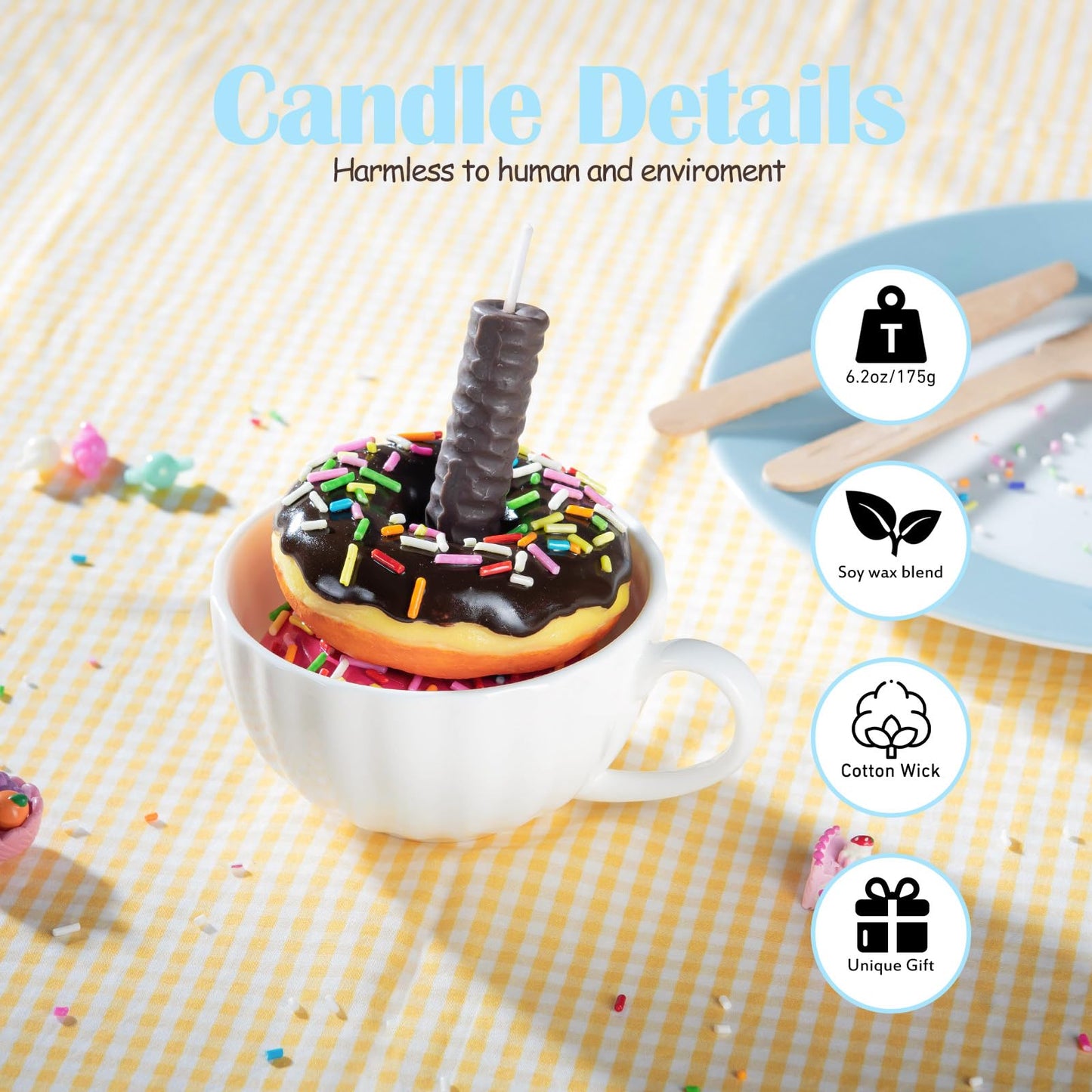 Doughnut Dessert Scented Vegetable Candle
