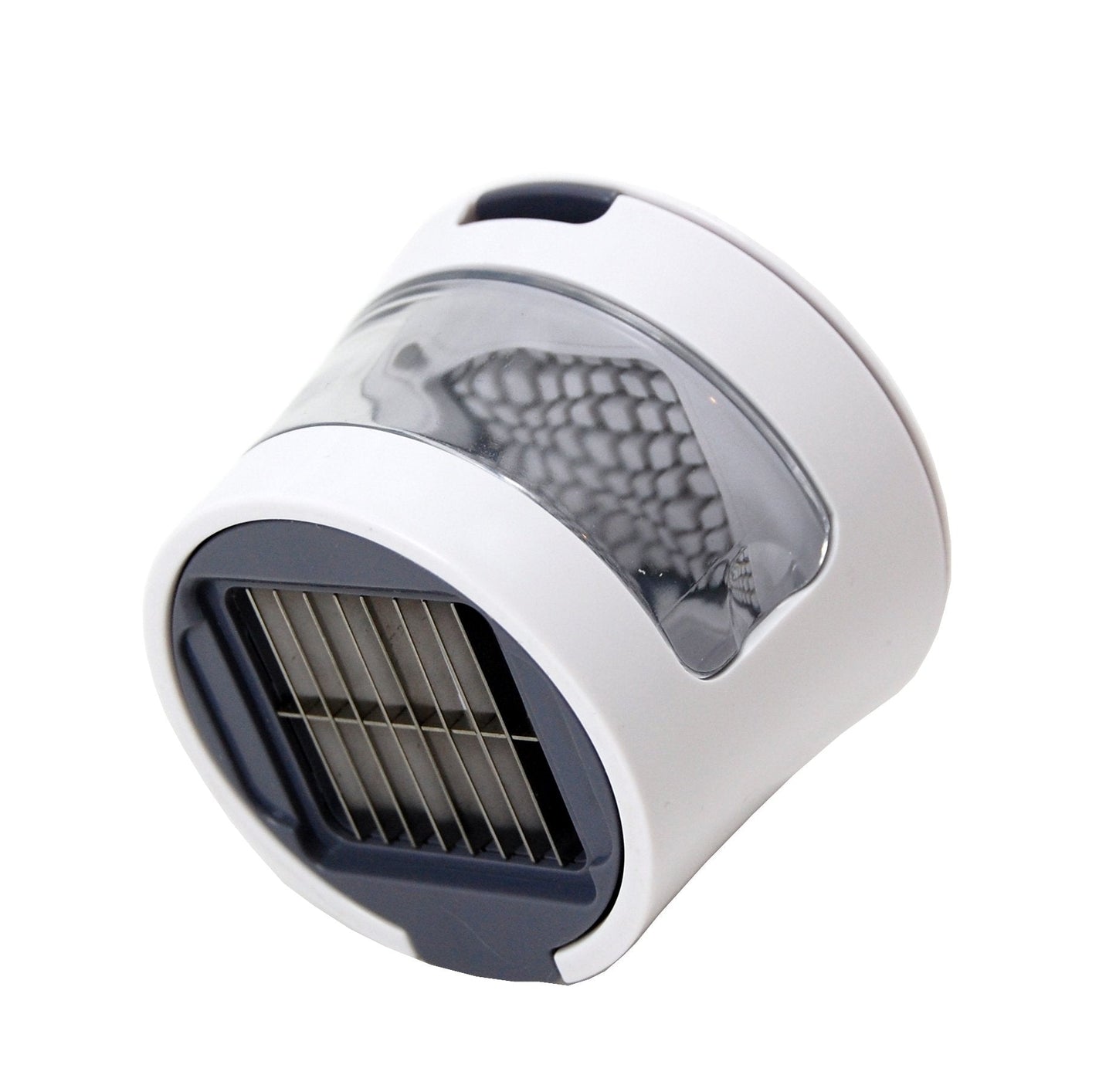 Garlic Perfection Press, Crusher, Mincer, and Storage Container - Easy to Clean - Stainless Steel Blades - White
