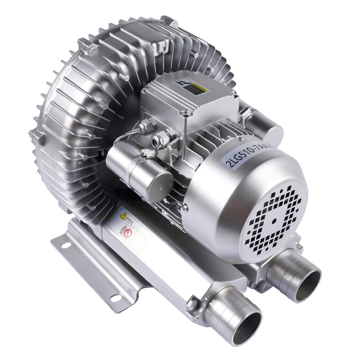 TEKKOAUTO Industrial Vacuum Pump for Factory Ventilation Dust Removal, 220V/380V AC Three Phases Regenerative Blower, 1.5KW, Maximum Rated Airflow 263m³/h (155CFM)