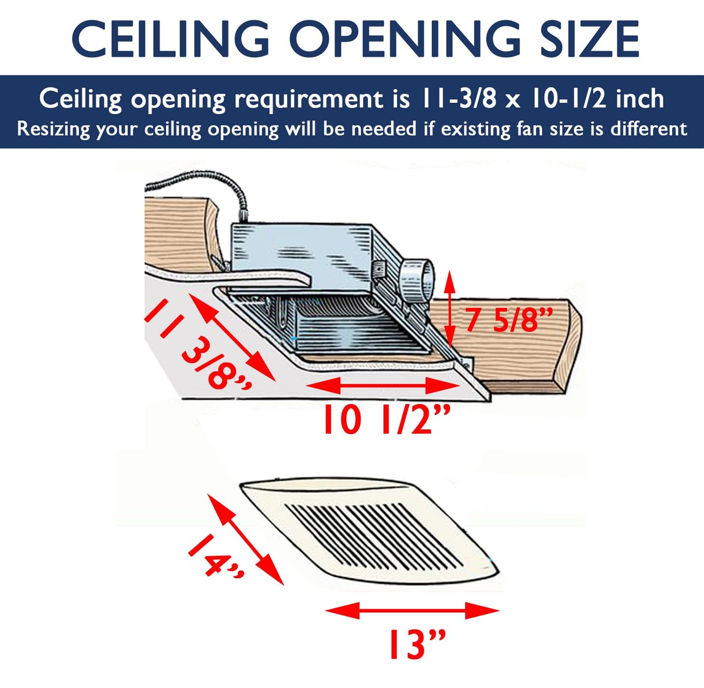 KAZE APPLIANCE SEP150 | 150 CFM | 0.5 Sone Ultra Quiet | Energy Star Certified | Energy-Saving Bathroom Exhaust Ventilation Fan