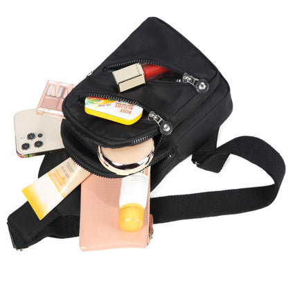 Cross Body Bag Sling Backpack Fanny Pack Small Crossbody Bags for Women Trendy - Black