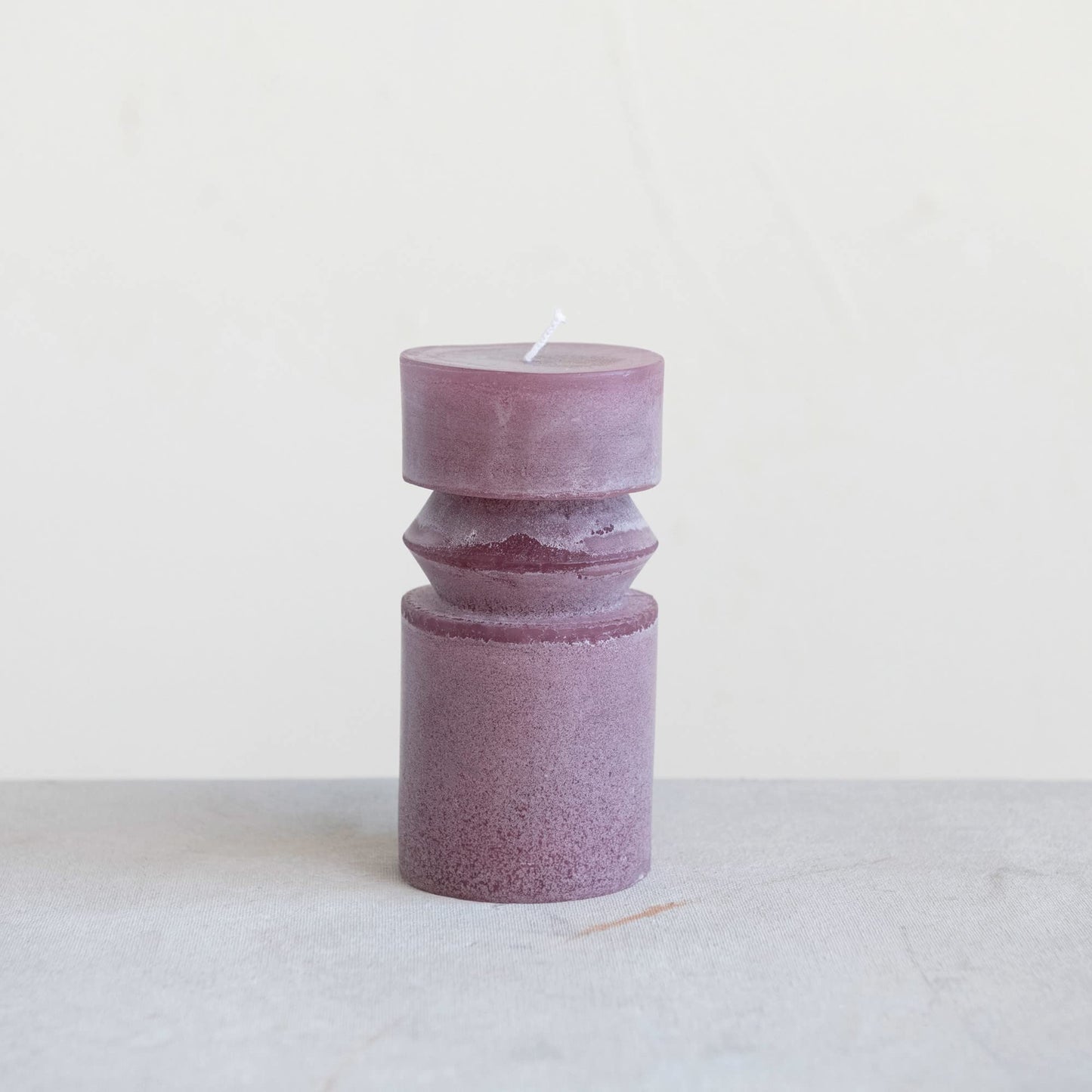 Creative Co-Op Unscented Totem Pillar, Pinot Candles, 3" L x 3" W x 6" H, Purple (Pack of 2)