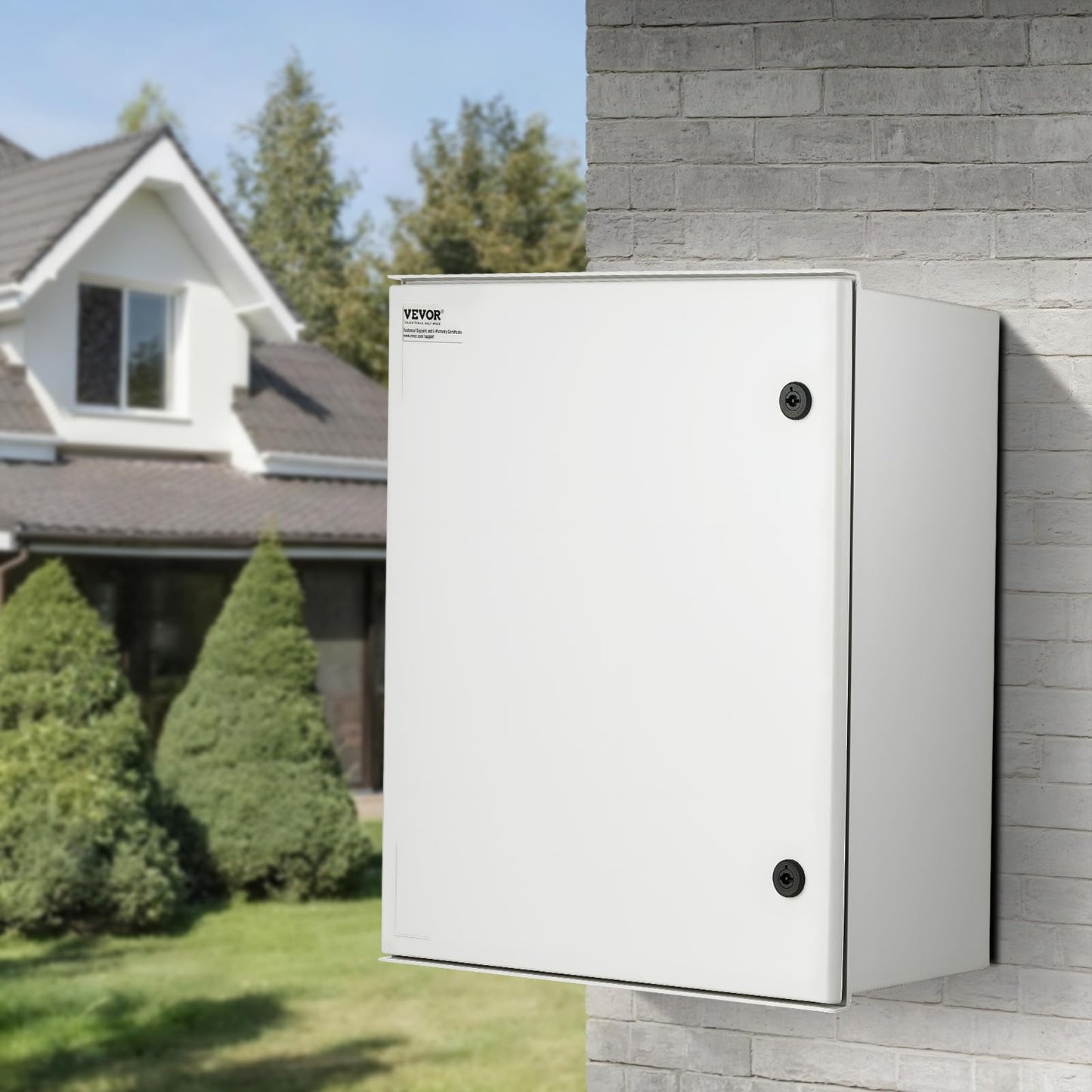 VEVOR Electrical Enclosure Box,23.6''×19.7''×9.1'',Fiberglass Junction Box,IP66 Waterproof & Dustproof,Outdoor Electrical Box,with Mounting Plat