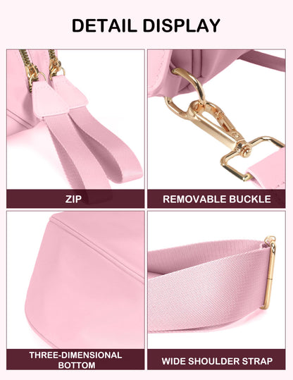 Spacious Nylon Crossbody Bag Bum Bag Handbags Wallets Purses Trendy Shoulder Bag for Women