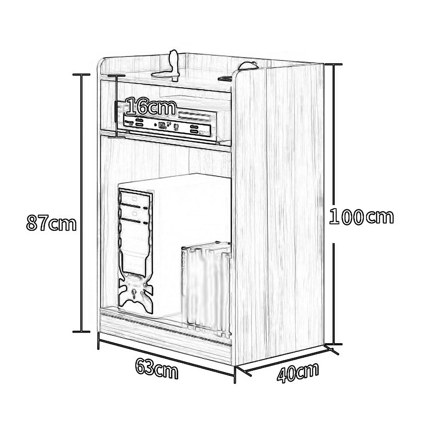 FAiruo Stand Up Lectern Podium,Standing Desk Host Stage Speaking Reading Table for Classroom with Wire Hole, Apply to Conference Auditorium/Teak/63x40x110cm