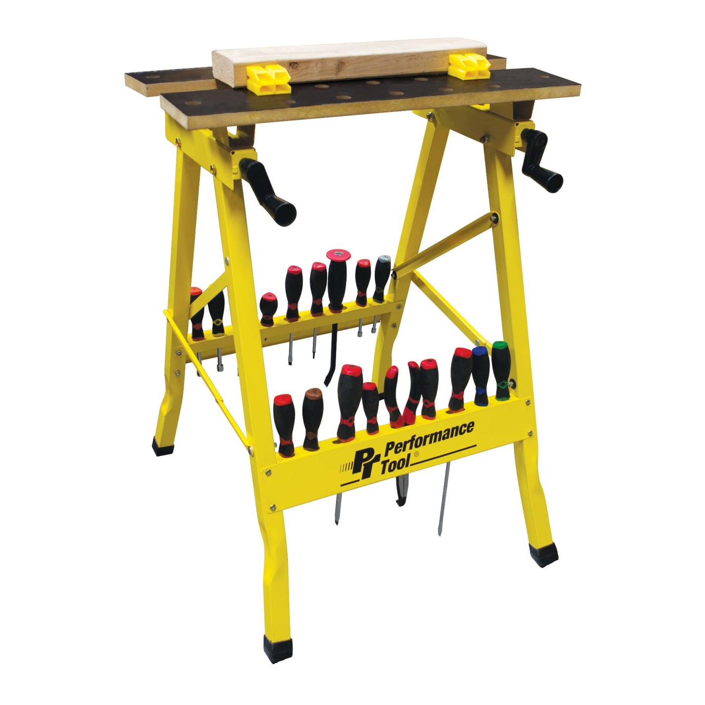 Performance Tool W54025 Portable Multipurpose Workbench and Vise (200 lbs Capacity) , Yellow