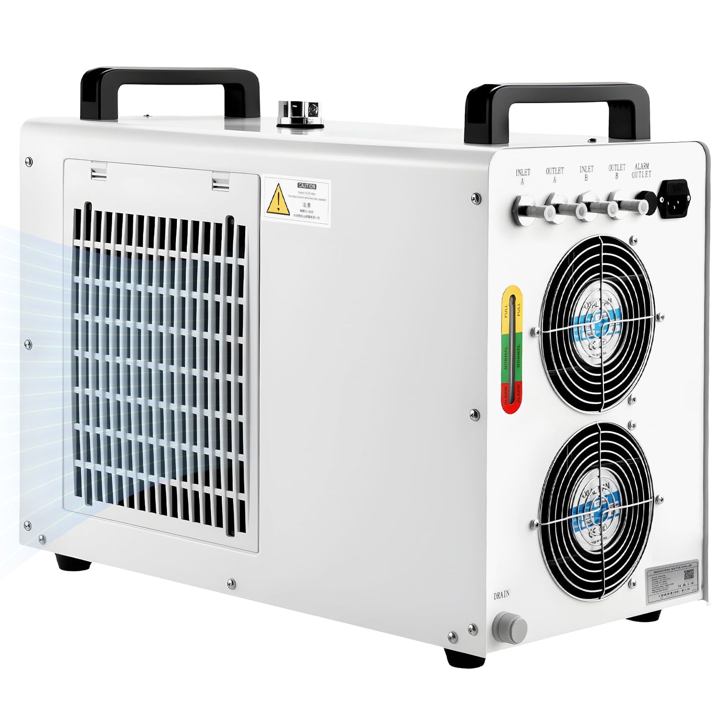 Cloudray Water Chiller CW-5202 6L for CO2 Laser Engraver & Cutting, Compatible with 2 Laser Tubes, Laser Chiller, Industrial Water Cooler，60W 70W 80W 90W 100W 120W 150W CO2 Laser Engraving Machines