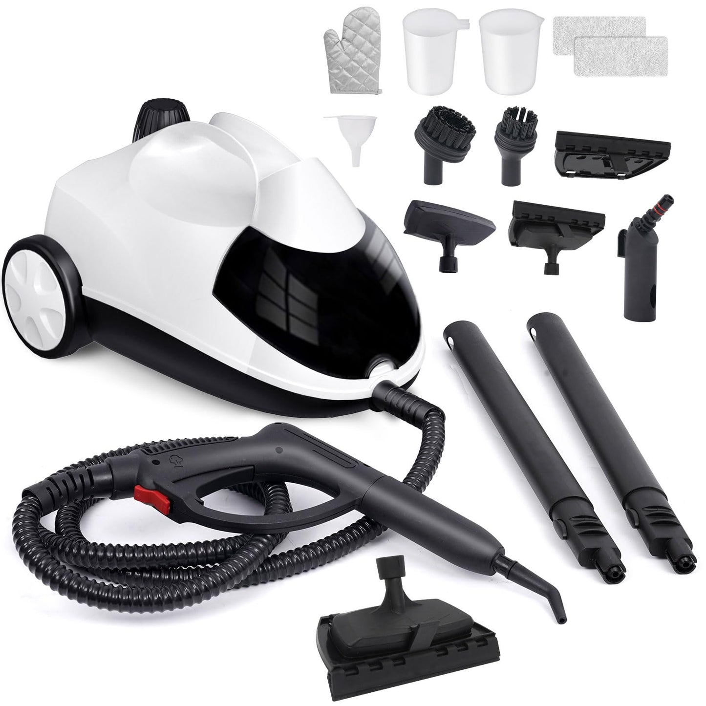 Steam Cleaner 1.5L Steamer for Cleaning Fast Heating 6-in-1 Multi-Surface with 8 Accessories UL499 Certified Heavy Duty Steam Cleaner for Home, Car, Floors, Sofas, Tiles, Grout Steam Cleaners