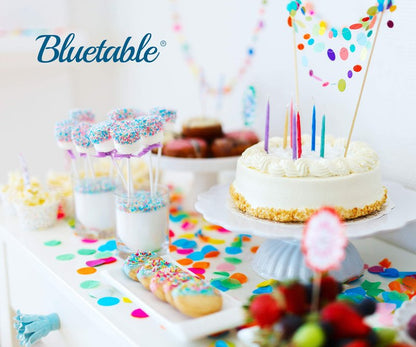 Plastic Tablecloth Disposable Blue (12 Pack) Bulk - Ultra Heavy Duty Table Cloth Rectangle (54” x 108”) 6 Foot or 8 Foot Tables, Premium Royal Blue Party Table Cloths Birthdays Christmas [12 Pack]