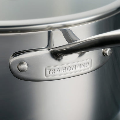 Tramontina Tri-Ply Clad Stainless Steel 14-Piece Cookware Set with Glass Lids, Pots and Pans Kitchen Set, Induction-Ready, Dishwasher-Safe, NSF-Certified