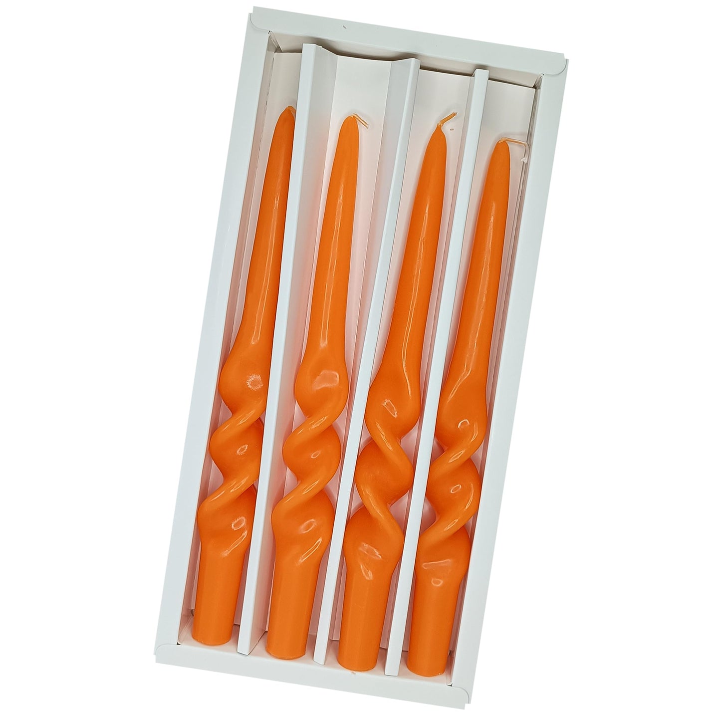 Orange Candlesticks Spiral Taper Candles Twisted Candles Unscented Candle Stick Smokeless Candle for Halloween Christmas Home Decor Relaxation All Occasions