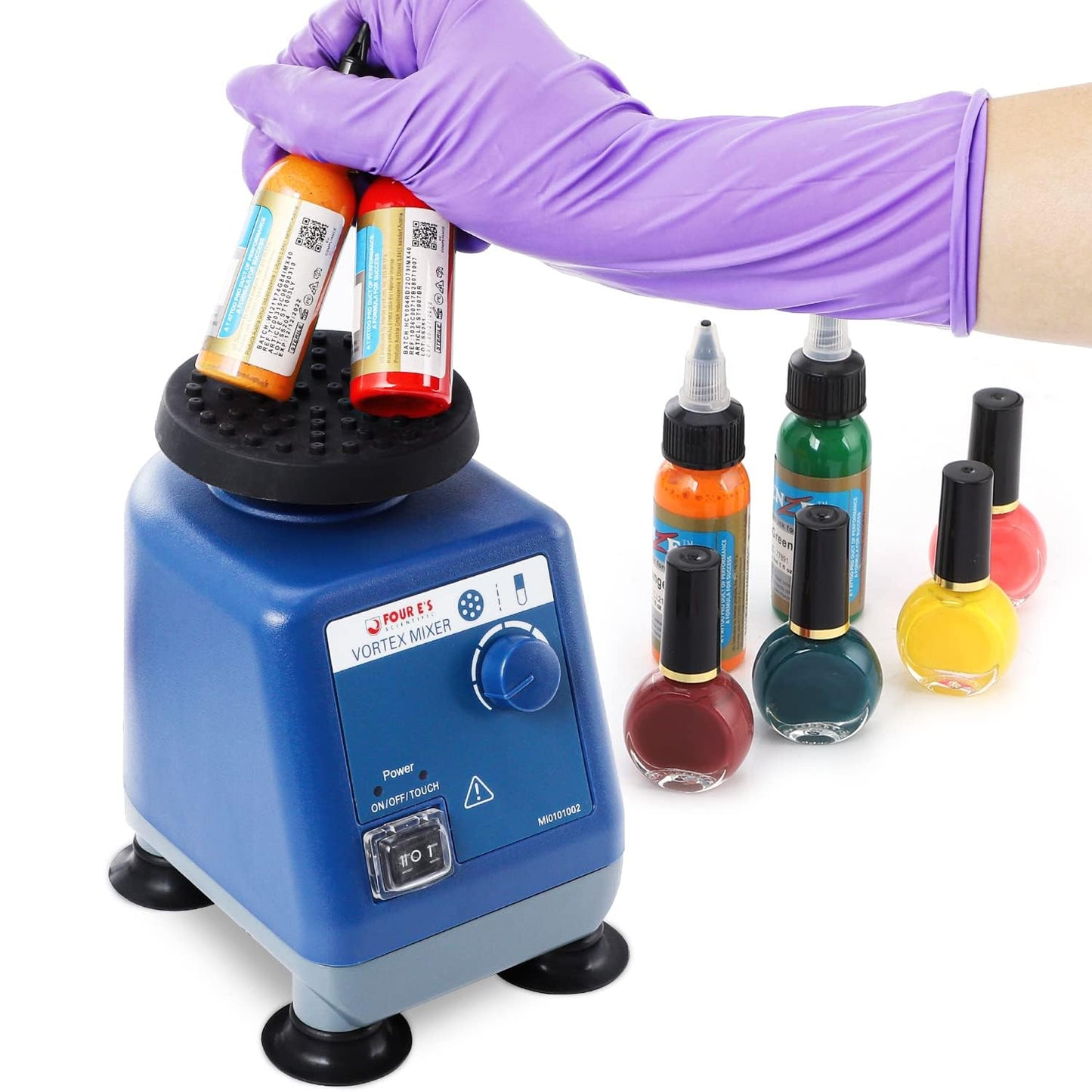 FOUR E'S SCIENTIFIC Laboratory Vortex Mixer with Platform Pad for Test Tubes and Small Vessels