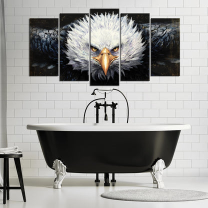 DuoBaorom Black and White Wall Art Bald Eagle Bird Picture 5 Pieces Painting