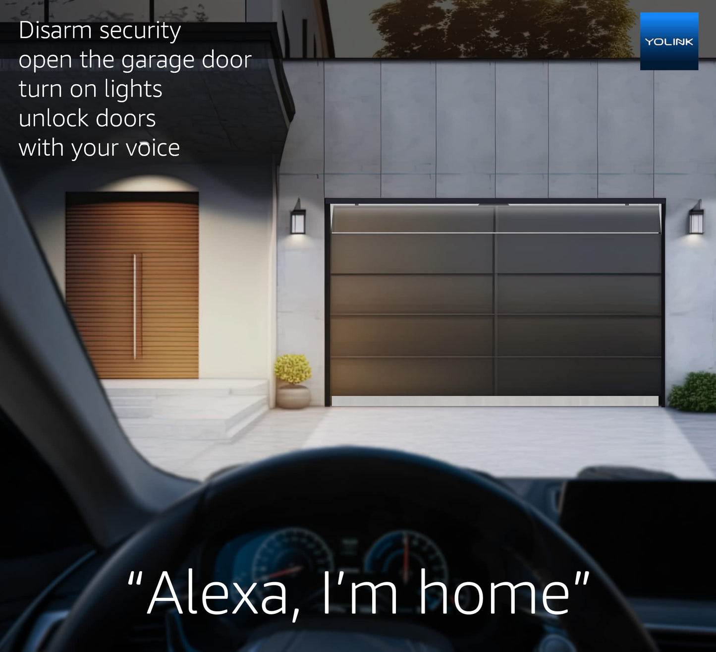 YoLink Smart Garage Door Solution Kit - Convert Any Garage Door to Smart in Seconds! Battery-Powered, No-Wires, No-Tools Super-Easy Installation. Compatible with Alexa & IFTTT