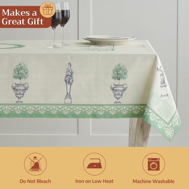 Maison d' Hermine Table Cloth Square Table 100% Cotton 54 x 54 Inches Tablecloth Reusable Decorative for Dining Kitchen Room Farmhouse Home Gifts for Mothers Day Spring Summer - Jardin Du Roy