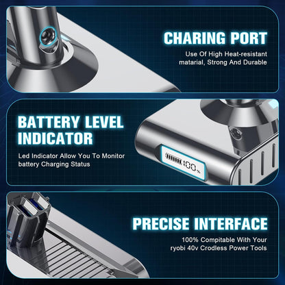 POWTREE 8000mAh Battery Replacement for Dyson V8 | Includes 2 Filters & 3 Screws - Compatible with SV10 Models