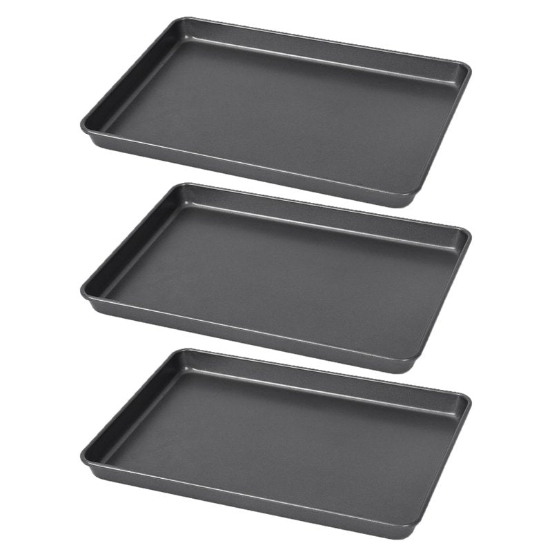 LISI Nonstick Stackable Baking Pans Set, Cookware Sets Baking Tray (13" x 9" (3 Pack Quarter Sheet))