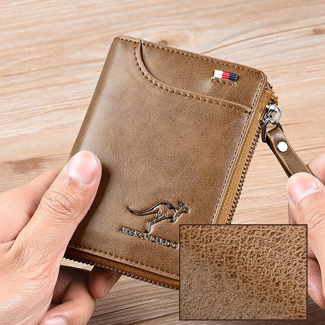 JIANK Reshline Men’s RFID Blocking Wallet (BROWN)