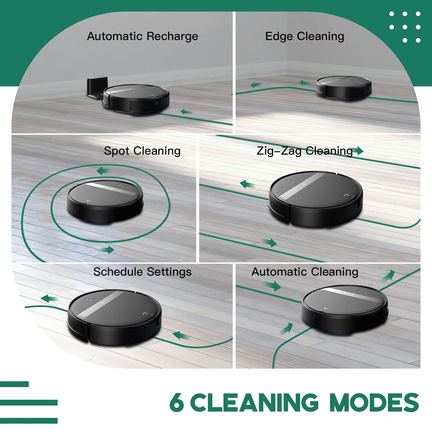 Kilgone Robot Vacuum and Mop Combo - WiFi/Alexa/App, Robotic Vacuum Cleaner, Ultra-Slim & Quiet, Tangle-Free, Auto Recharge, Multi-Surface Cleaning, Cleans Carpets, Hard Floors & Pet Hair Efficiently