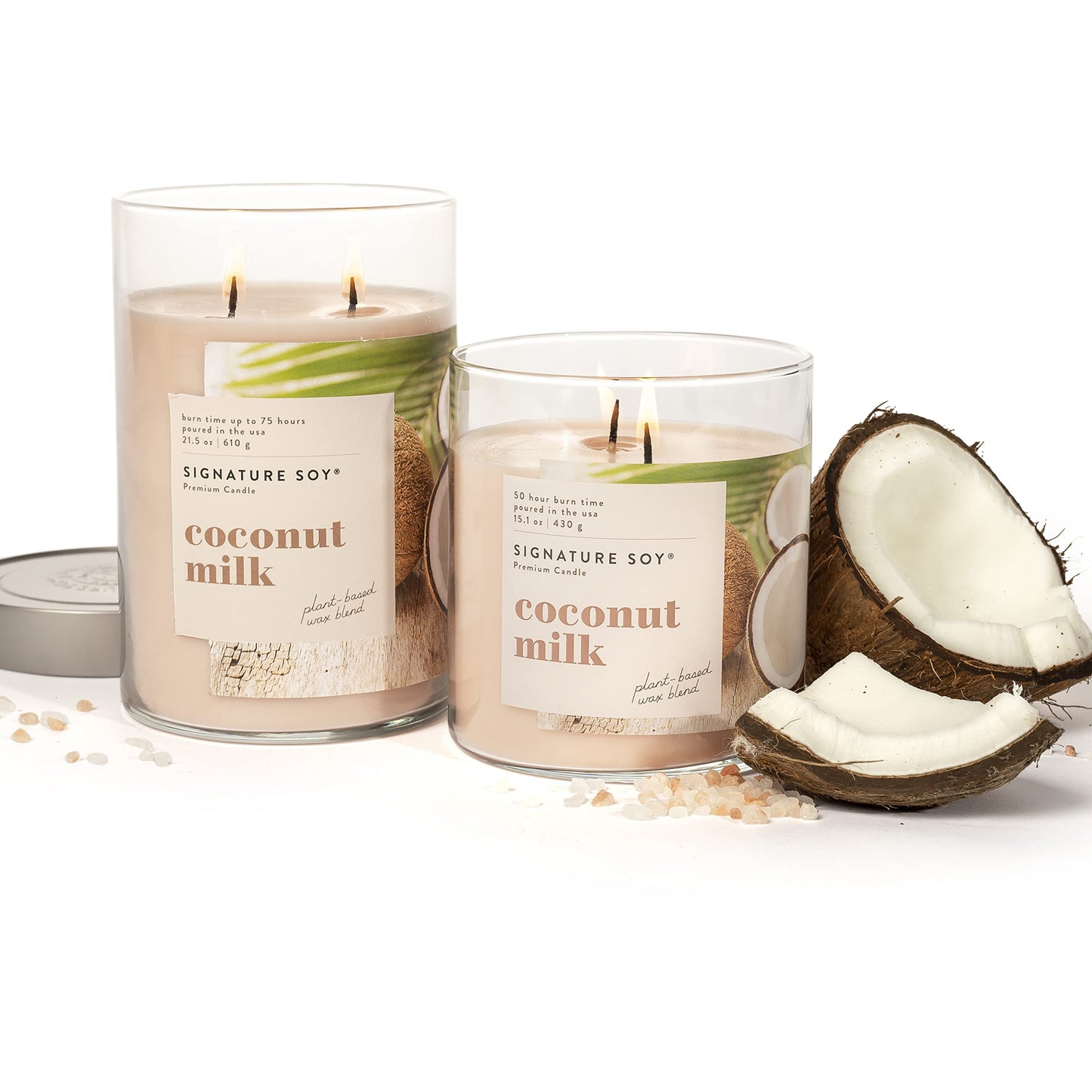 Signature Soy Lidded Coconut Milk Scented Candle, Large Jar