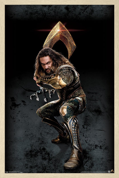 Trends International DC Comics Movie Justice League - Aquaman Wall Poster, 22.4L x 14.7W, Blonde Framed Version