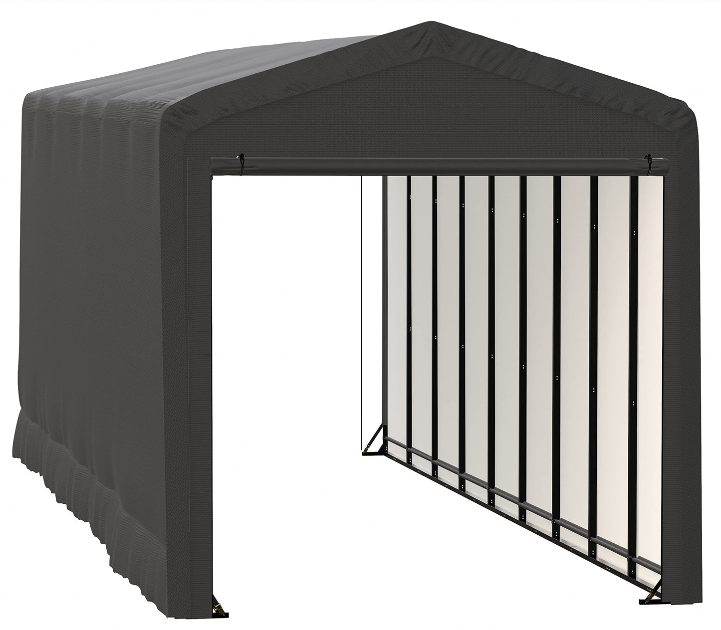 ShelterLogic ShelterTube Garage & Storage Shelter, 14' x 40' x 16' Heavy-Duty Steel Frame Wind and Snow-Load Rated Enclosure, Gray