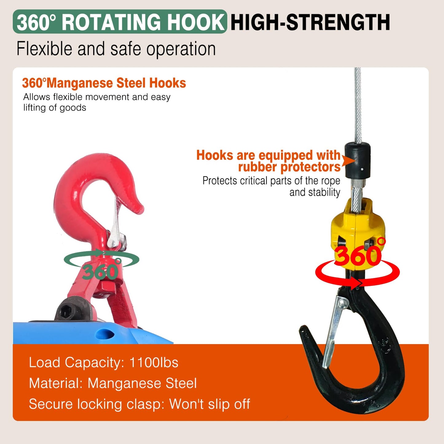 Dremvoist 3 in 1 Electric Hoist Winch,1100LB 1500W Portable Power Winch Crane,110V/120V Electric Winch Crane with Manual Wire Wireless Remote Control,26FT Lifting Height,for Towing,Warehouse,Factories
