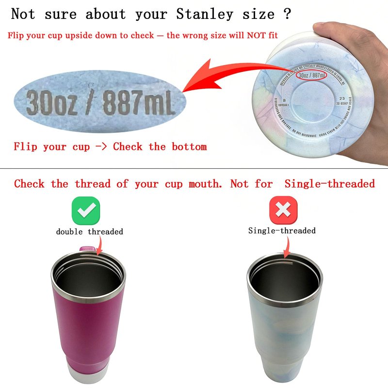 ANTAND 2 Pack Detachable Flip Straw Lid Replacement for 30 oz Stanley Quencher H2.0 & ProTour, Leakproof Spill Proof Lids Straw Cover for Stanley Cup Accessories 30oz, Easy to Clean (Cream, Cream)