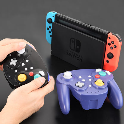 2.4 GHz Wireless GameCube Controller Switch Online Controller, USB Receiver & NGC Receiver, Compatible with Windows PC iOS Mac Raspberry Pi, GameCube/Switch - (Rechargeable) (Plug and Play) Indigo
