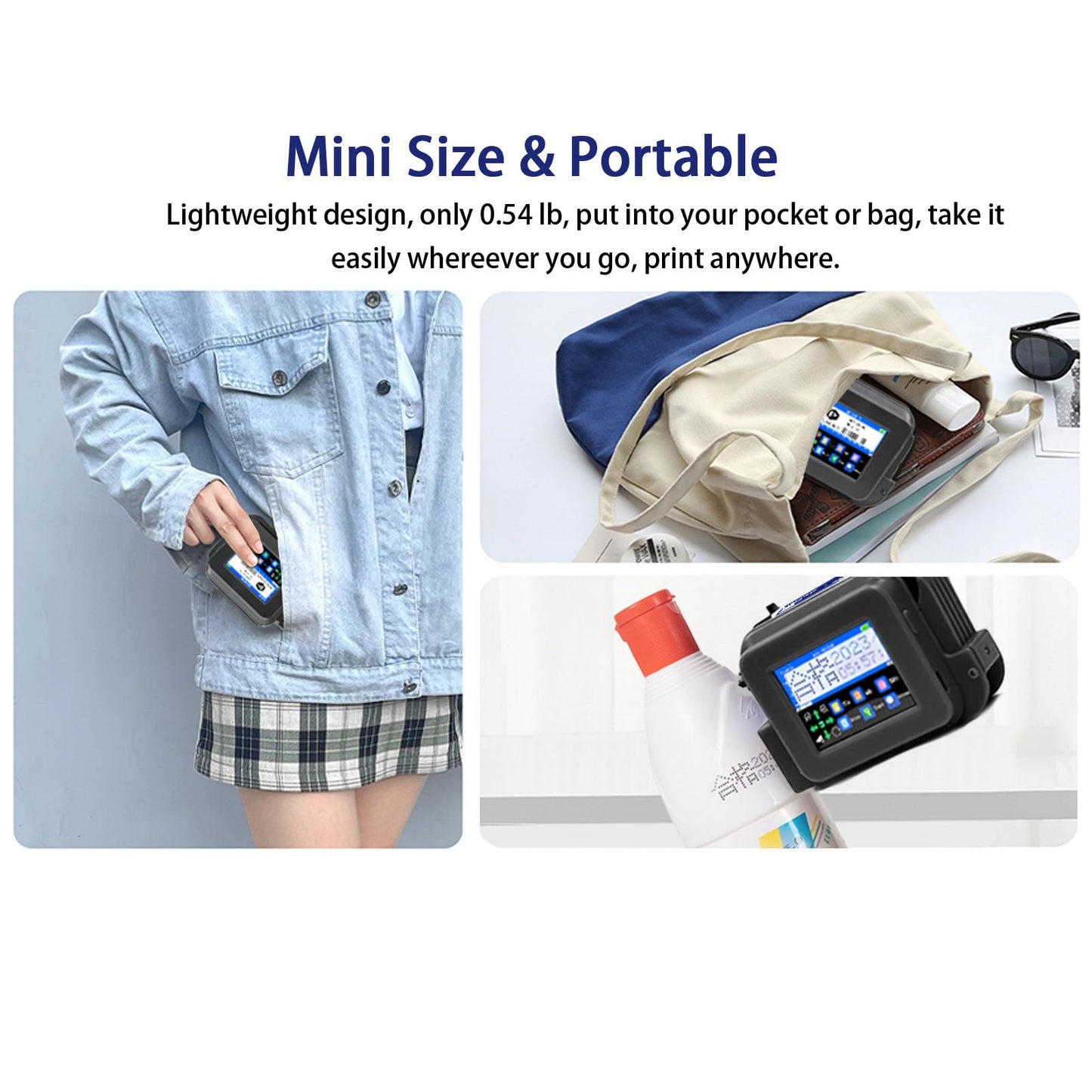 Eurannit XMINI Handheld Inkjet Printer 12.7mm with ER520 Ink Cartridge