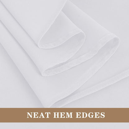 Fitable 6 Pack White Round Tablecloths - 120 Inches in Diameter - Stain Resistant and Washable Table Clothes, Polyester Fabric Table Covers for Wedding, Party, Banquet, Formal Events