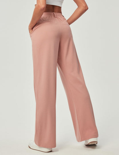 Ewedoos Wide Leg Pants Woman Stretchy Work Dress Pants Women Pull on Business Casual Slacks Trousers Fall Outfits 26"/28"