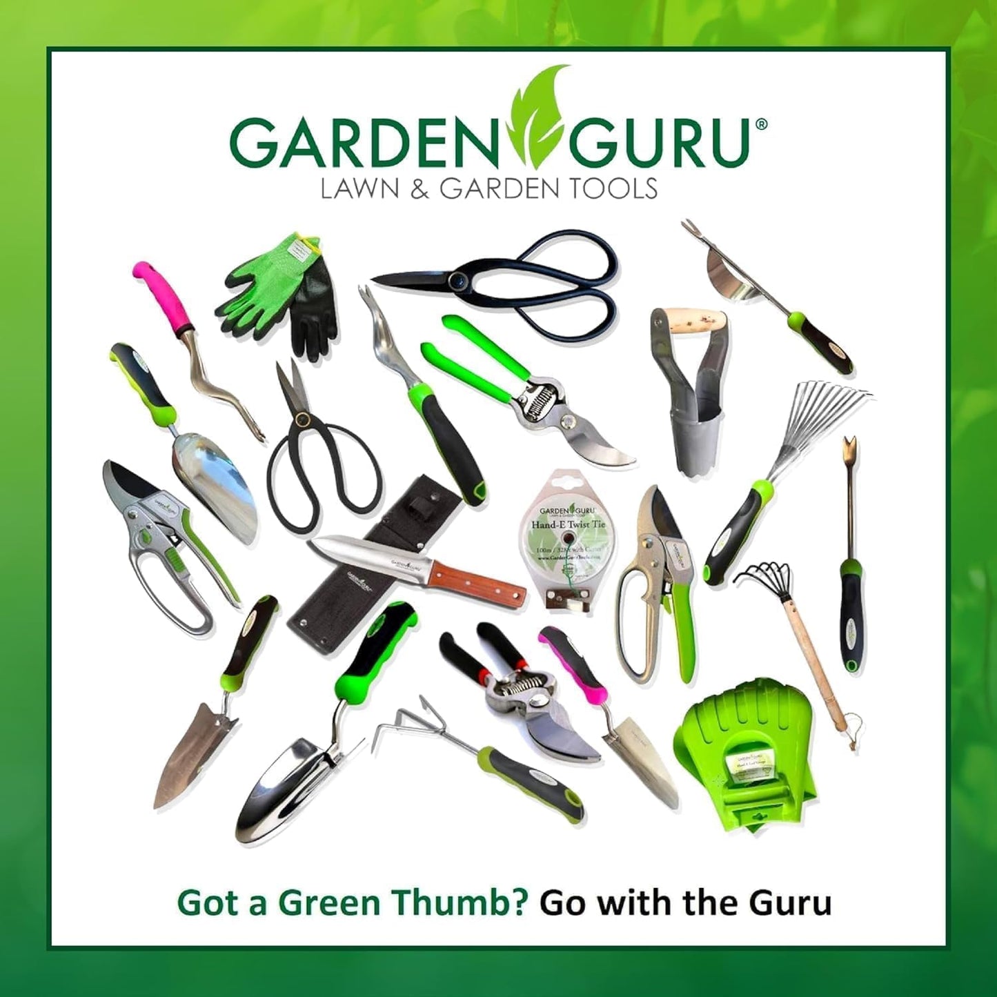 Garden Guru Hand Rake Soil Tiller Tool with Ergonomic Handle – Strong Carbon Steel - Rust Resistant – Great for Gardening, Cultivating, Loosening Soil & Spreading Mulch, Raking Flower Beds