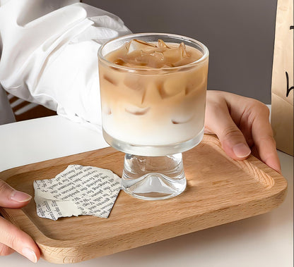 MQMCPDS 8 oz Glass Dessert Cups (Set of 6) Exquisite dessert cups for pudding, sundae, ice cream, cake, fruits, salads and cocktails - Perfect for use as trifle bowls (clear color)