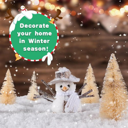 FOIMAS Artificial Snow - Glittery Dry Snowflakes for Christmas Village Craft | 10.7oz