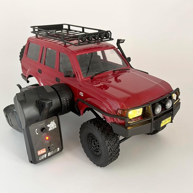 WPL C54-1 RC Crawler 1/16 RC Truck Off Road RC Rock Crawler 4x4 All Terrain RTR with Proportional Control 260 Motor Upgraded Chassis Counter Rotating Gearbox Hobby Toy Adult