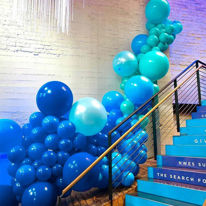 PartyWoo Pearl Blue Balloons 50 pcs 5 Inch Sky Blue Latex Balloons for Graduation Wedding Baby Shower Gender Reveal Anniversary Under the Sea Theme Birthday Party Decorations Blue-Z23