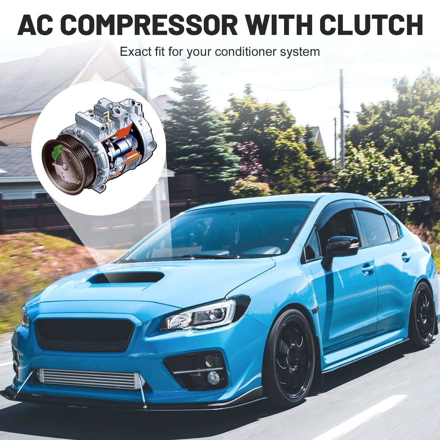 New AC Air Condition Compressor w/Clutch for Kia Forte 2.0L 2.4L 2010-2013, for Kia Forte Koup 2.0L 2.4L 2010-2013 140903NC 140903NEW
