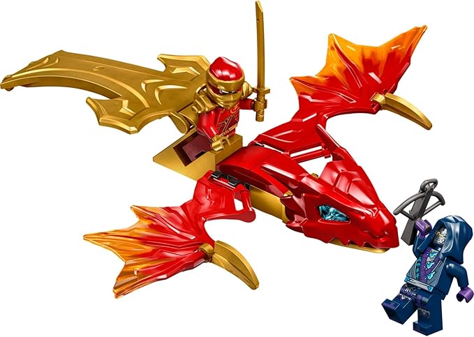 Lego Ninjago Kais Dragon Glider Ninja Set with Dragon Toy and Figures Including Kai Mini Figure with Mini Katana Small Gift for Boys and Girls from 6 Years 71801