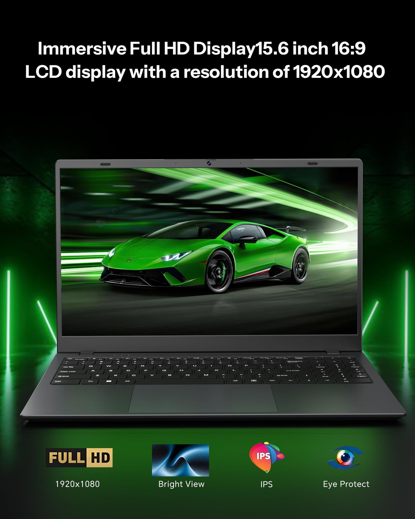 Zrasu 15.6 Inch Laptop with Pentium Gold 6500Y(Up to 3.4GHz), 8GB RAM 128GB SSD,1080P Full HD, USB-C,WiFi 5,BT5.0,Gray Computer Laptops for School, Business