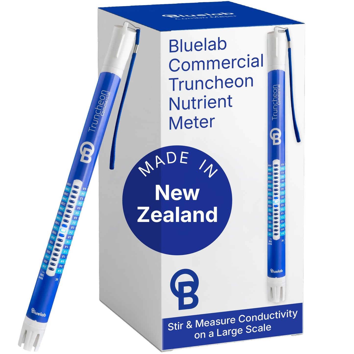 Bluelab TRUNCOMV2 Commercial Truncheon Nutrient Meter with Increased Measurement Range, Digital Conductivity (TDS, EC, ppm 500, ppm 700, CF) Tester in Water, Tool for Hydroponic System and Plant Grow