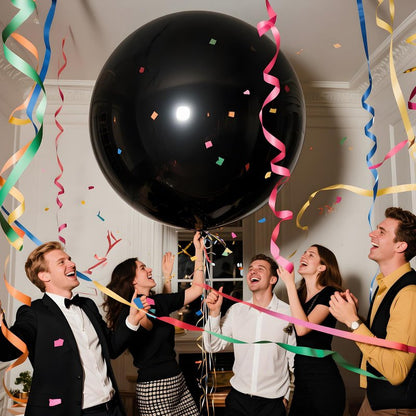 LEEZZIZZ 36 Inch Giant Balloons, 9 Pcs Jumbo Large Latex Balloons Bluk for Kid's Party Wedding Birthday Supply Decorations.
