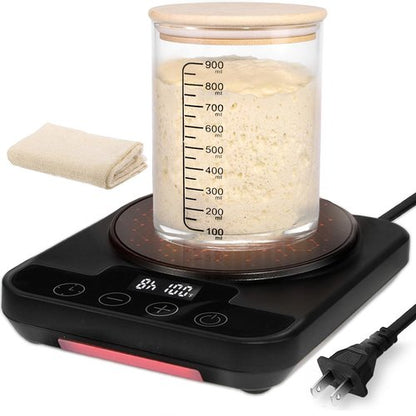 Horsmiyala Sourdough Starter Warmer, Sourdough Warmer for Starter with 1°F Precision Temperature Control 70-100°F, Memory Function, Heating Pad for Bread Proofing (Black)