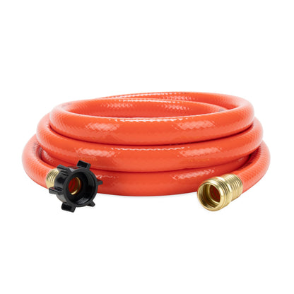 Camco RhinoFlex 10-Ft RV Clean-Out Gray/Black Water Hose with Rinser Cap | Features 4-Way Water Pressure Blaster & Water Shut-off Valve | Great for Cleaning Camper Black Water Tanks & More (22999)