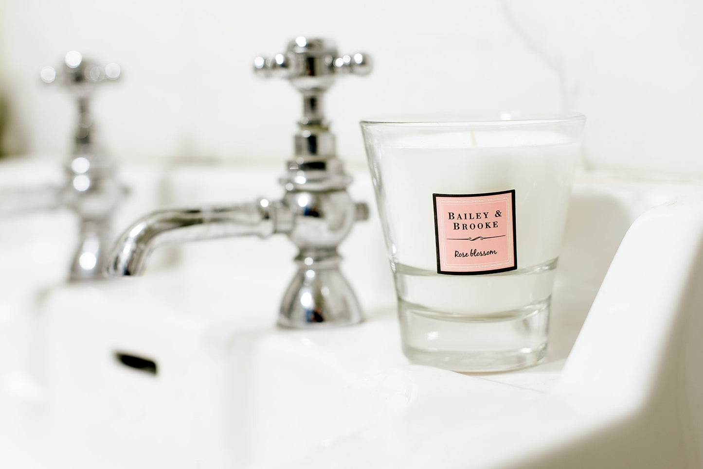 Bailey & Brooke Rose Blossom Filled Tumbler Glass Candle