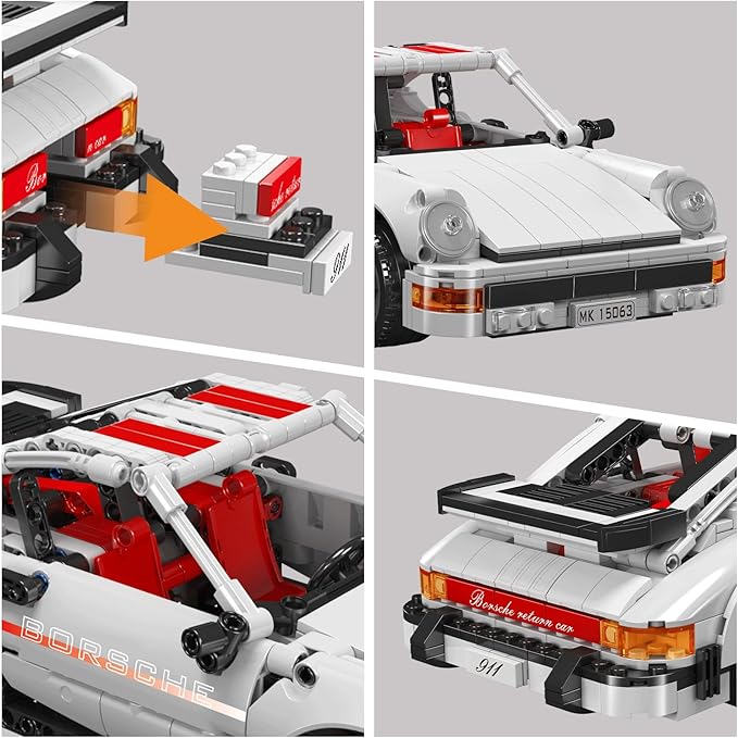 Mould King 911 Racing Car Building Sets15063 Collectible Car Model &amp Gift for Adults &amp car Lovers Authentically Detailed Build &ampDisplay Model for Home or Office Decoration(824 PCS)